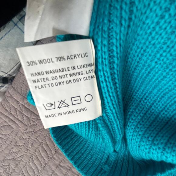 Vintage 80s Tyrolia by Head Ski Sweater 30% Wool 70% Acrylic Hong Kong Mens M - Picture 7 of 10